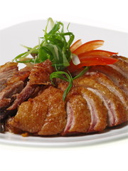 chinesische hongkong ente mit sprossen gemüse