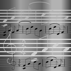 Seamless wallpaper with music notes