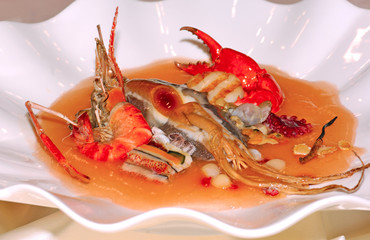 Malaysia Kuala Lumpur: Culinare 2007: seafood soup with ginseng