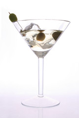 Martini with olive