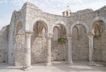Fototapeta na wymiar Croatia, Rab town, Basilica of St. John the Evangelist