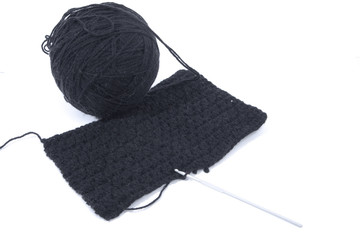 Crochetting a Black Scarf