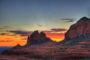 Fototapeta na wymiar Red Rocks sunset