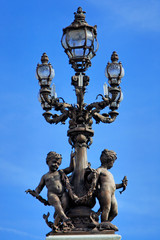 Fototapeta na wymiar France, Paris: Old lamp-post