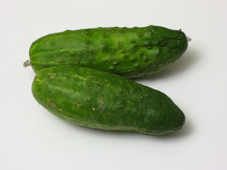 Two organic cucumbers