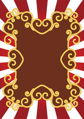 vector illustrations - old-fashioned cord frame.