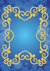 vector illustrations - old-fashioned cord frame.