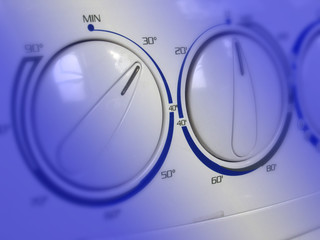 detail of washing machine