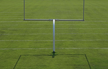 Fototapeta premium American football playing field with goal posts