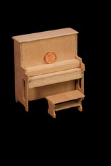 Unfinished Dollhouse Piano And Bench
