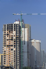 sky-scraper building crane