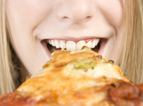 Eating Pizza