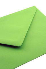 Close-up green envelope