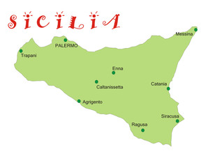 Mappa della Sicilia