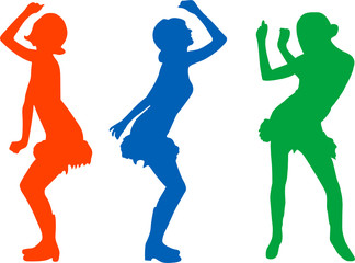 Fototapeta na wymiar tanzende Frauen