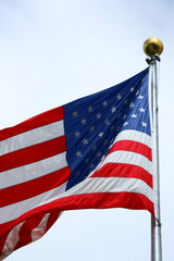 United States Flag Billowing in the Wind
