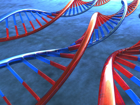 DNA over cold background