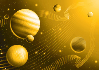 space in yellow tone colour