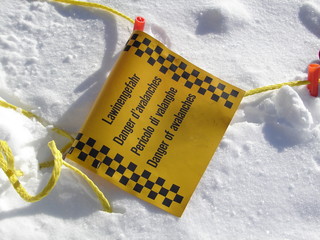 Flagge im Schnee