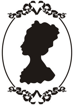 Silhouette of beautiful girl