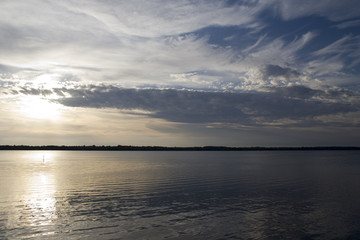 Fototapeta na wymiar Sunset on a nothern Canadian lake 1