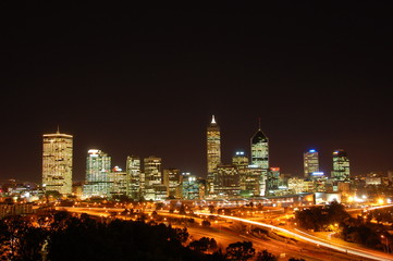 Fototapeta na wymiar Perth skyline by night
