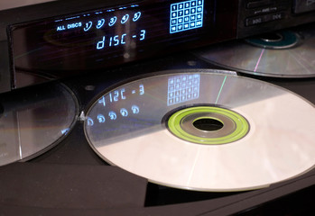 CD player with open tray