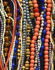 collection of necklaces background