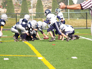 young football offside at line of scrimmage