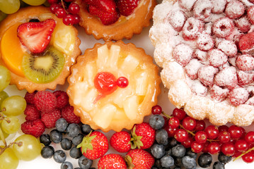 Pastry and fruit