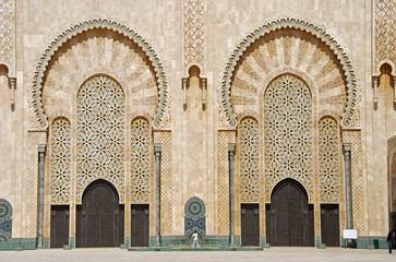 Fachada de la mezquita Hasan II