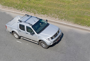 Fototapeta premium heavy open delivery pickup truck of 