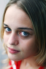 Pretty Blonde Girl Looking at You