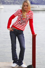 Teenage Girl Posing and Having Fun