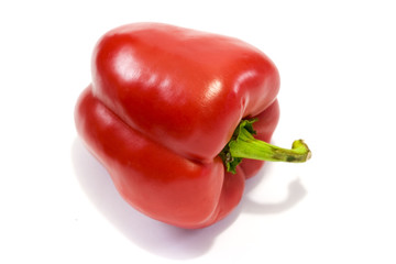 Red sweet bell pepper isolated on white background 1