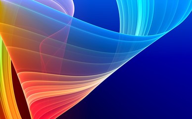 Colorful 3D rendered fractal (abstract background)