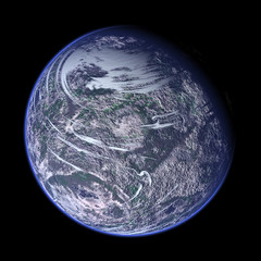 3d rendered planet 