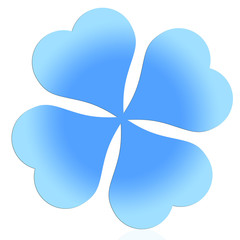 blaues Kleeblatt