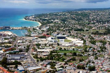Blick auf Bridgetown (Barbados) - obrazy, fototapety, plakaty