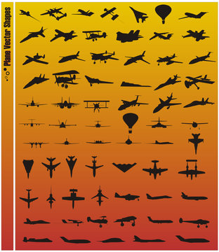 aviones en vector