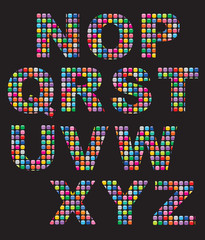 color pop mosaic buttons alphabets part 2
