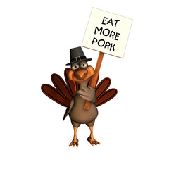 Pilgrim Turkey with Sign 1