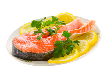 salmon with lemon