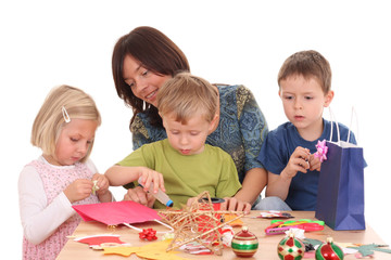 making Christmas decorations