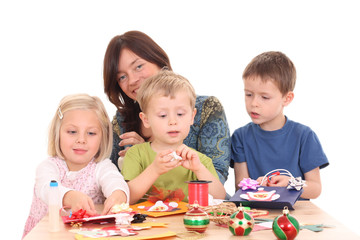 Obraz premium making Christmas decorations