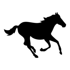 Fototapeta na wymiar black horse silhouette vector tatoo