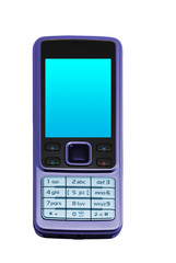 Cell phone isolated on white background