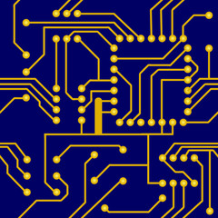 Electronic board. Seamless vector wallpaper