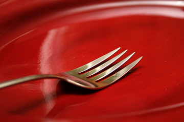 fork and plate