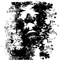 Obraz premium Scared grunge illustration